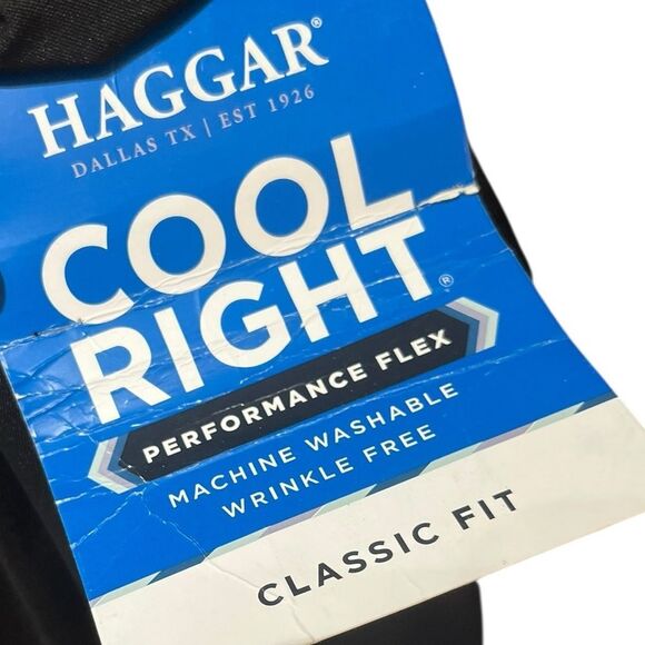 Haggar Black Classic Fit Cool Right Dress Pants, Size 44W X 32L, NWT - Picture 8 of 14